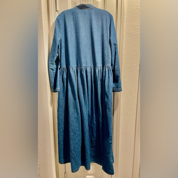 Denim Maxi Dress, Size 10, Bonnie Strauss Vintage - Picture 4 of 4